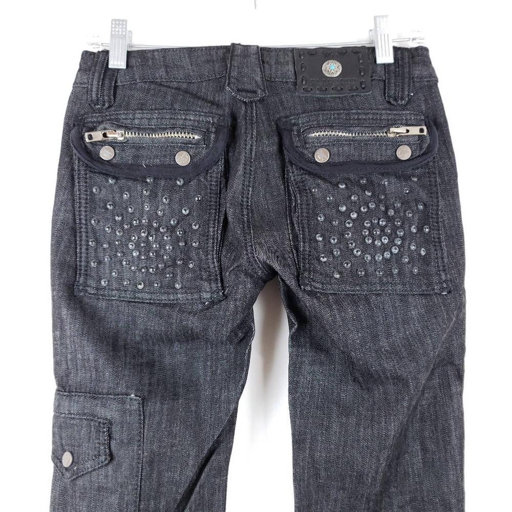 Antik Black Denim Zipper Pocket Jeans Size 25 - Picture 5 of 8